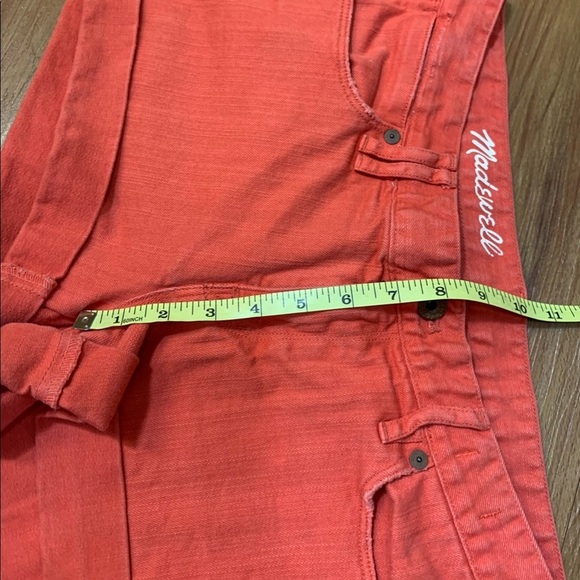 Madewell Orange Cuffed Hem Jean Shorts - Picture 9 of 9
